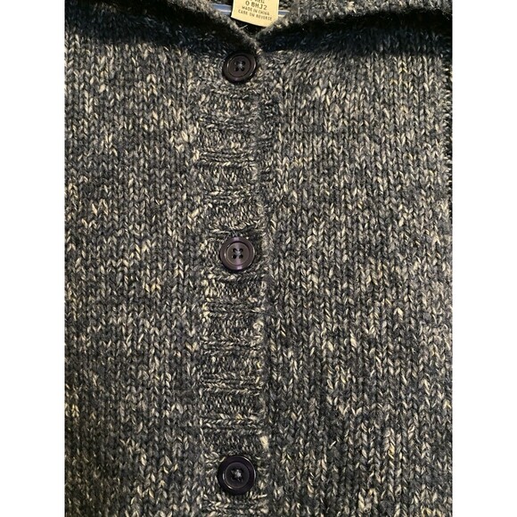 LL Bean Womens Sweater Marled Cardigan Wool Blend Button Front Blue Large NWOT - Picture 7 of 16